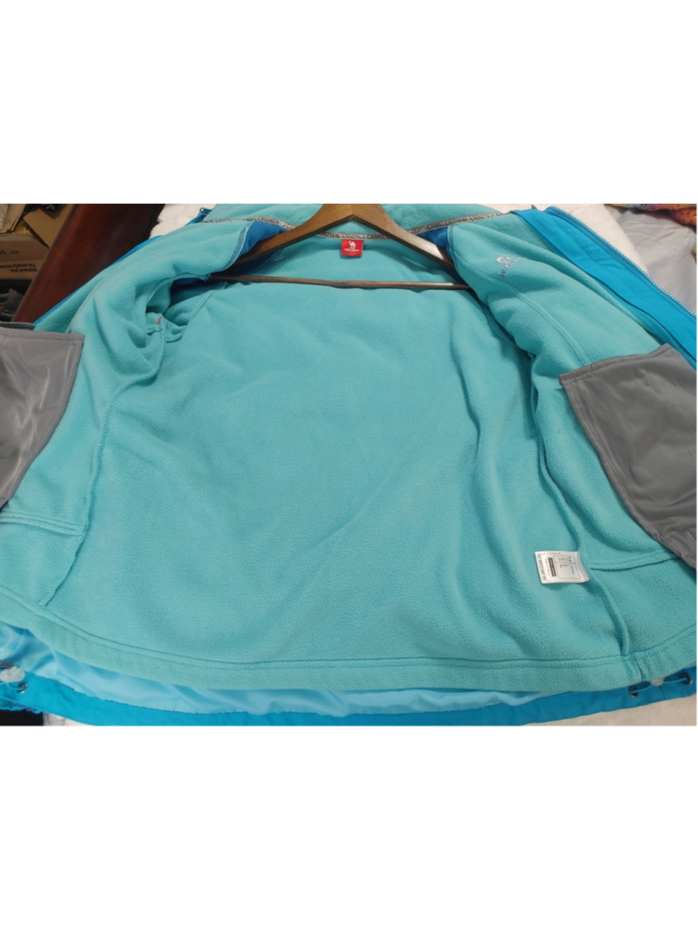 Women's Camel Crown Ski 3 in 1 Windbreaker Jacket L Bright Turquoise - Picture 6 of 15